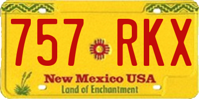 NM license plate 757RKX