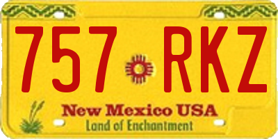 NM license plate 757RKZ