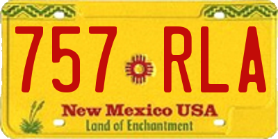 NM license plate 757RLA