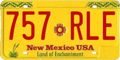 NM license plate 757RLE