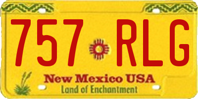 NM license plate 757RLG