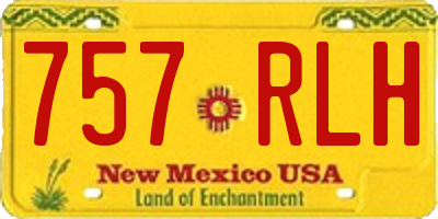 NM license plate 757RLH