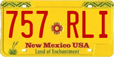 NM license plate 757RLI