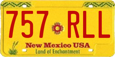 NM license plate 757RLL