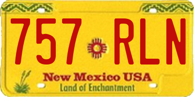 NM license plate 757RLN