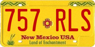NM license plate 757RLS