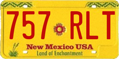 NM license plate 757RLT