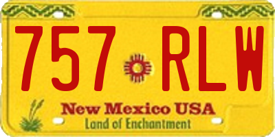 NM license plate 757RLW