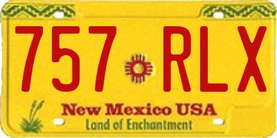 NM license plate 757RLX