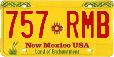 NM license plate 757RMB