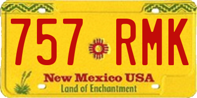 NM license plate 757RMK