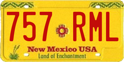 NM license plate 757RML
