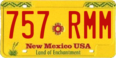 NM license plate 757RMM