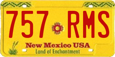 NM license plate 757RMS