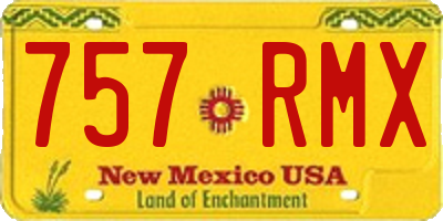 NM license plate 757RMX