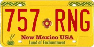NM license plate 757RNG