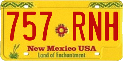 NM license plate 757RNH