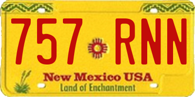 NM license plate 757RNN