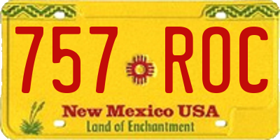 NM license plate 757ROC