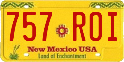 NM license plate 757ROI