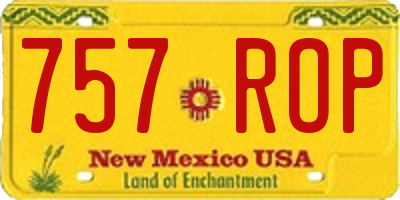 NM license plate 757ROP
