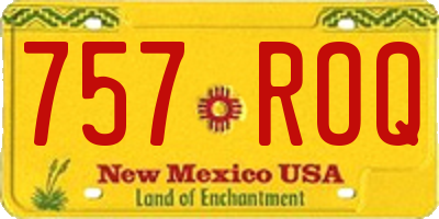 NM license plate 757ROQ