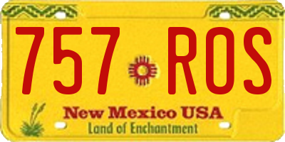 NM license plate 757ROS