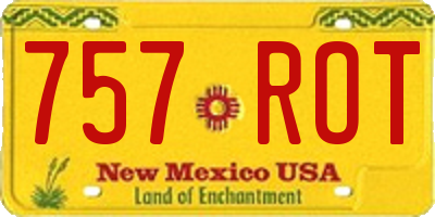 NM license plate 757ROT