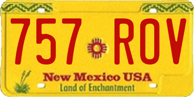 NM license plate 757ROV