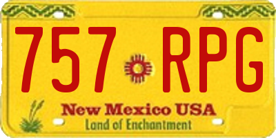 NM license plate 757RPG