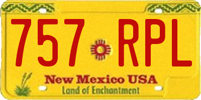 NM license plate 757RPL