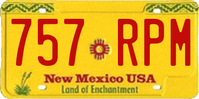 NM license plate 757RPM