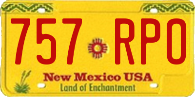 NM license plate 757RPO