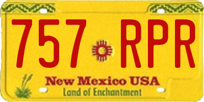 NM license plate 757RPR