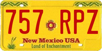 NM license plate 757RPZ