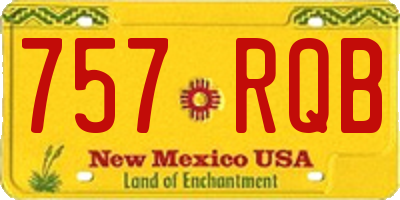 NM license plate 757RQB