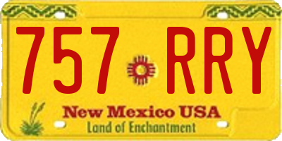 NM license plate 757RRY