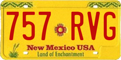 NM license plate 757RVG