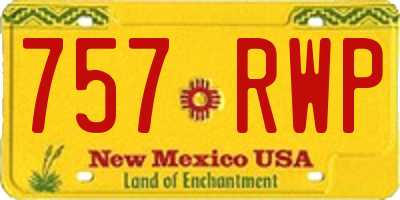 NM license plate 757RWP
