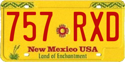 NM license plate 757RXD