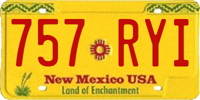 NM license plate 757RYI