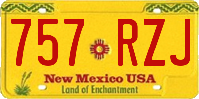 NM license plate 757RZJ