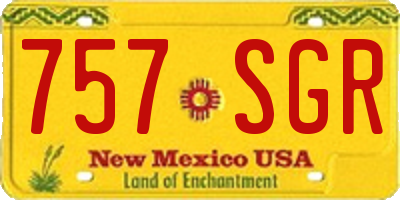 NM license plate 757SGR