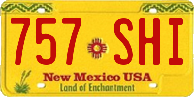NM license plate 757SHI