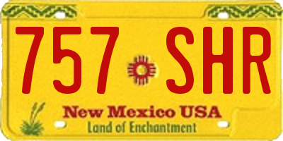NM license plate 757SHR