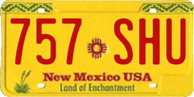 NM license plate 757SHU