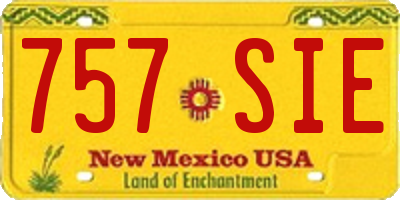 NM license plate 757SIE