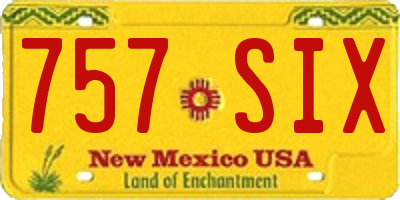 NM license plate 757SIX