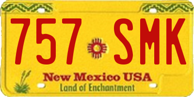 NM license plate 757SMK