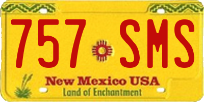 NM license plate 757SMS